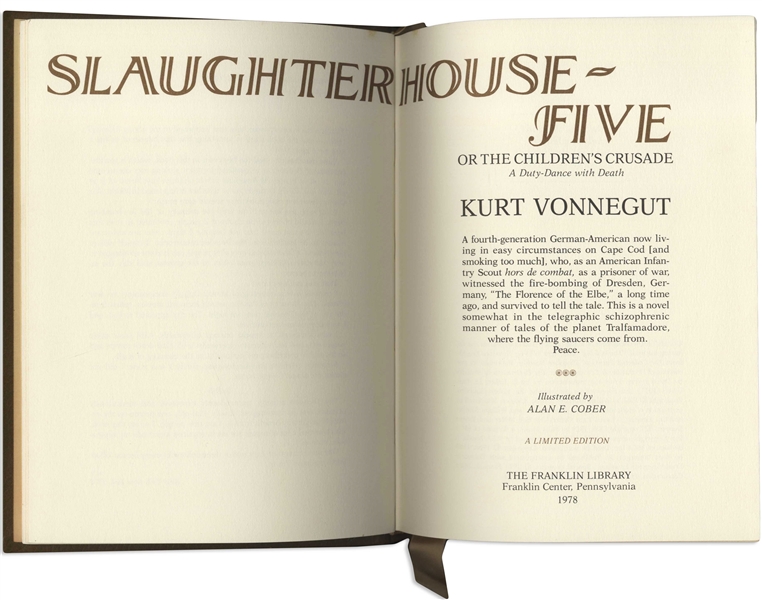 Kurt Vonnegut Signed ''Slaughterhouse-Five'' Leather Bound Limited Edition